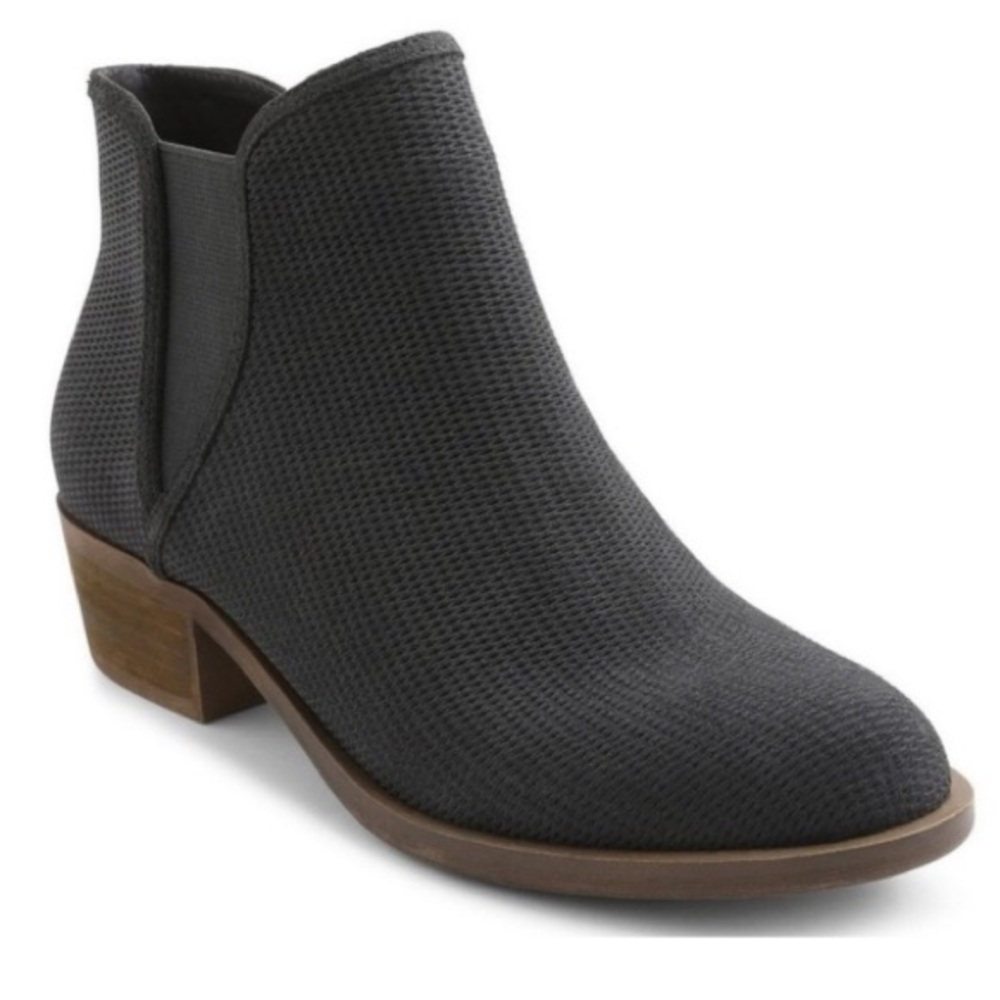 KENSIE Gerona DARK GRAY Leather Ankle Boot Booties Sz 7 Medium